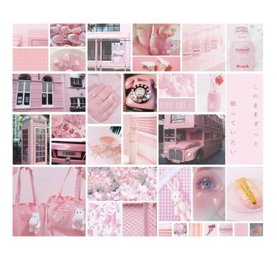 Набір стікерів у форматі картинок Mr.Paper 70 шт Pink 10х10 см (TH0286)