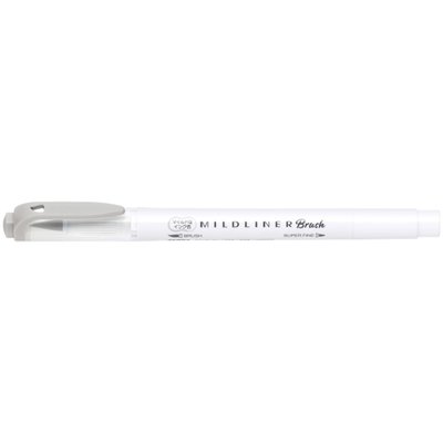 Mildliner Brush Pen двухсторонний Zebra Серый (WFT8-MGR)