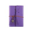 Шкіряний блокнот на кільцях для скрабукінгу 80 крафтових аркушів Фіолетовий (TWN-033-02)