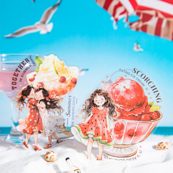 Набір стікерів Have a good day Ice cream Red 10 шт (HGD-XRYY004)