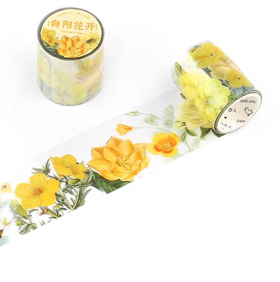 Декоративний скотч Жовті квіти 4 см х 3 м (M-D4276G)