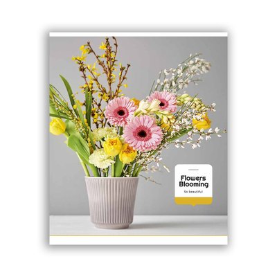 Зошит для записів у клітинку Школярик А5 48 аркушів Flowers Blooming №5 60г/м2 (048-3068K)