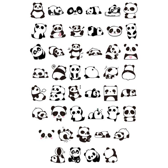 Набір стікерів Mo Card Panda 46 шт (MMK04G031)