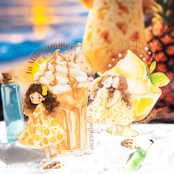 Набір стікерів Have a good day Ice cream Orange 10 шт (HGD-XRYY005)