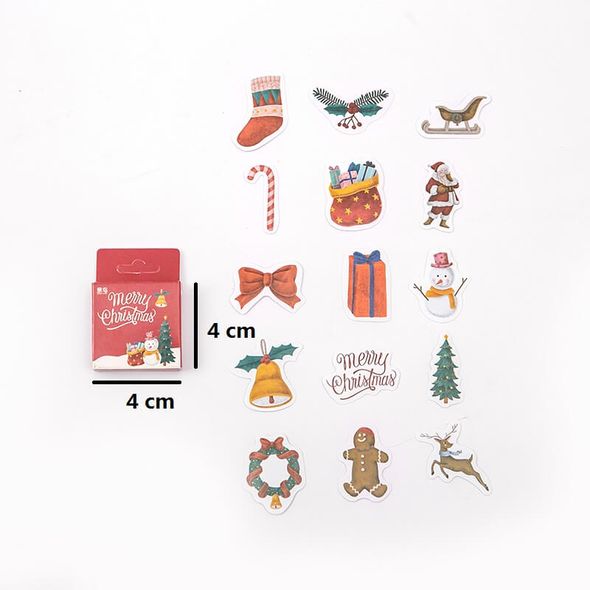 Набір стікерів Merry Christmas 45 штук (ENB2001002)