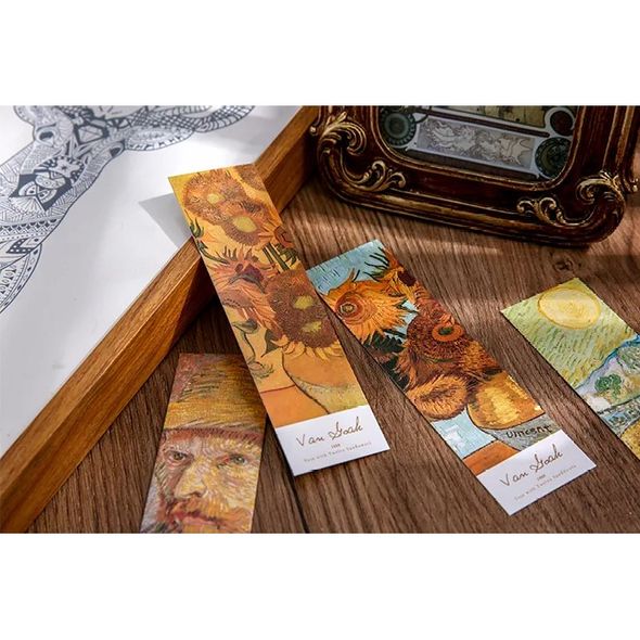 Набор закладок для книг Mr. Paper Ван Гог 30 шт 4x15 см (NU204054)