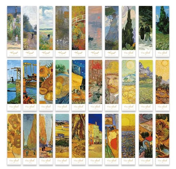 Набір закладок для книг Mr. Paper Ван Гог 30 шт 4x15 см (NU204054)