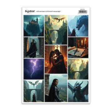 Сет стикерів BuJoBox Fantasy worlds №3 15х21 см
