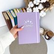 Блокнот в крапку А5 для Bullet Journal Бузковий з сріблястим зрізом 80 аркушів 180 г/м² (BUKE-018)