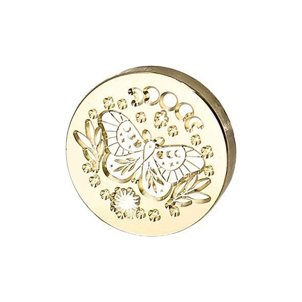Сургучная печать круглая Бабочка 2,5 см (WAX-ST-35)