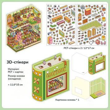 Набір 3D стікерів Infeel.Me Румбокс Мила кухня 13х20.5 см