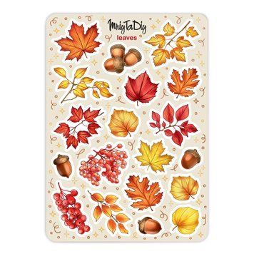 Сет наклеек MriyTaDiy Leaves 10х15 см