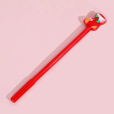 Гелевая ручка новогодняя красная Носок 18 см Черная паста