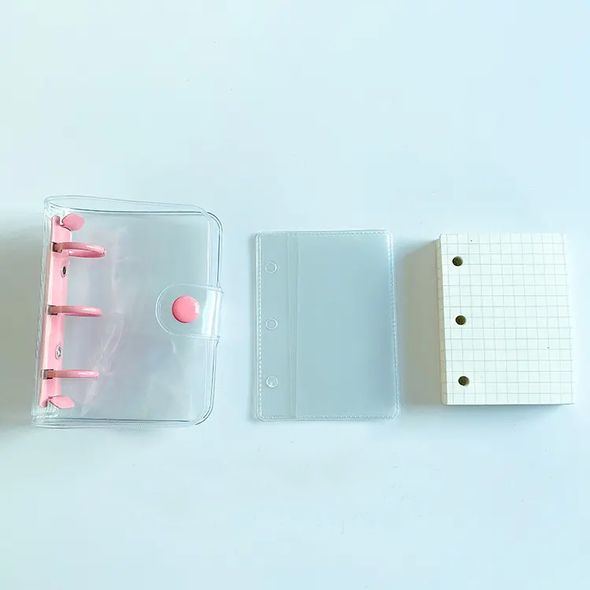 Міні блокнот на кільцях для скрапбукінгу Темно-рожевий 8,5х10,5 см (BZ2205A-BP)