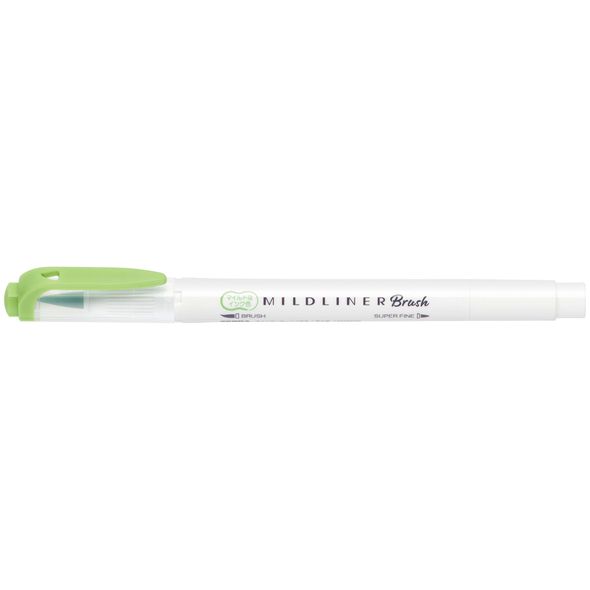 Mildliner Brush Pen двухсторонний Zebra Зелёный (WFT8-MG)