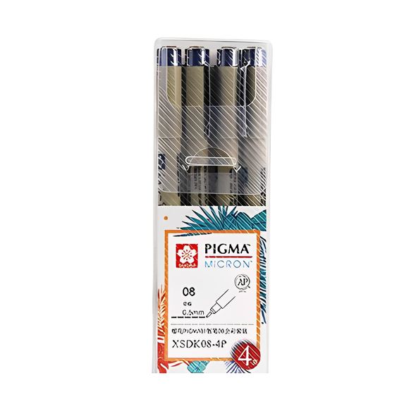 Набір кольорових лінерів Pigma Micron 08 Sakura 4 шт (XSDK08-4P)