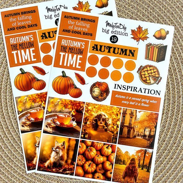Сет стикеров MriyTaDiy Big Edition №19 Autumn inspiration 15х21 см