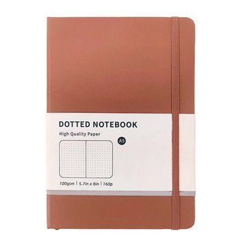 Блокнот в крапку A5 для Bullet Journal Коричневий 160 сторінок 100 г/м&sup2;