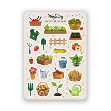 Стікери наклейки MriyTaDiy Garden & Harvest 10х15 см