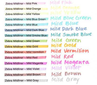 Zebra Mildliner набір маркерів 3 шт яскраві неонові відтінки WKT7-3C