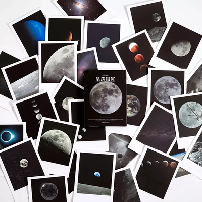 30 шт стикеров в формате картинок для скрапбукинга Луна 6х8 см (MMK06D237)