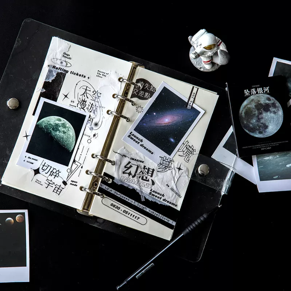 30 шт стикеров в формате картинок для скрапбукинга Луна 6х8 см (MMK06D237)