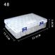 Органайзер для алмазной мозаики 22,6х15,5х5,8 см 48 контейнеров Прозрачный (B006-48-1)