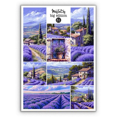 Сет стикеров MriyTaDiy Big Edition №31 Lavender fields 15х21 см