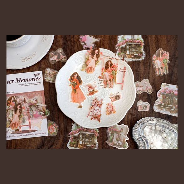 Набір стікерів YANJI Flower Memories 30 шт (MG051-0022)