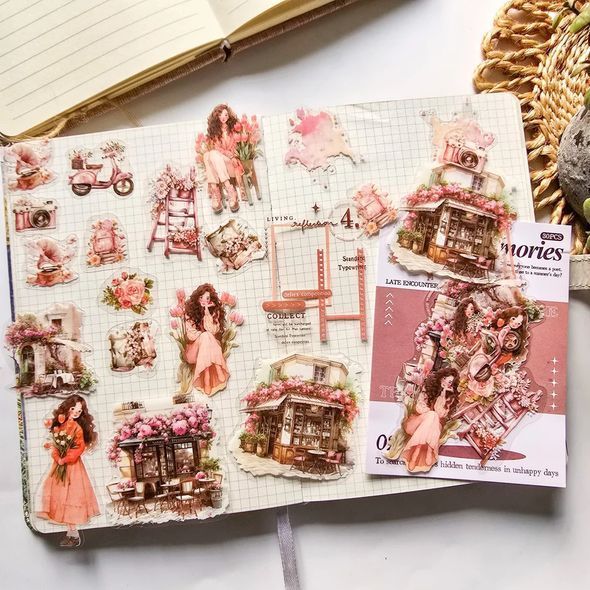 Набір стікерів YANJI Flower Memories 30 шт (MG051-0022)