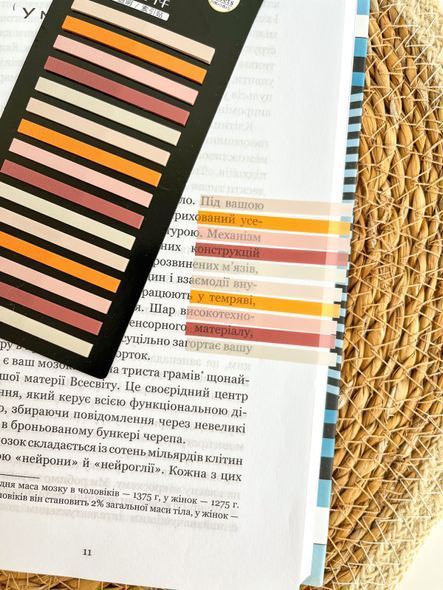 Стікери-закладки для нотаток Гарбуз 5 кольорів 300 шт (MEMO-300-15-9)