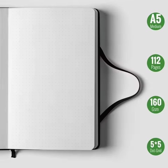 Блокнот в крапку для Bullet Journal Лавандовий 56 аркушів 160 г/м&sup2; 13х21 см
